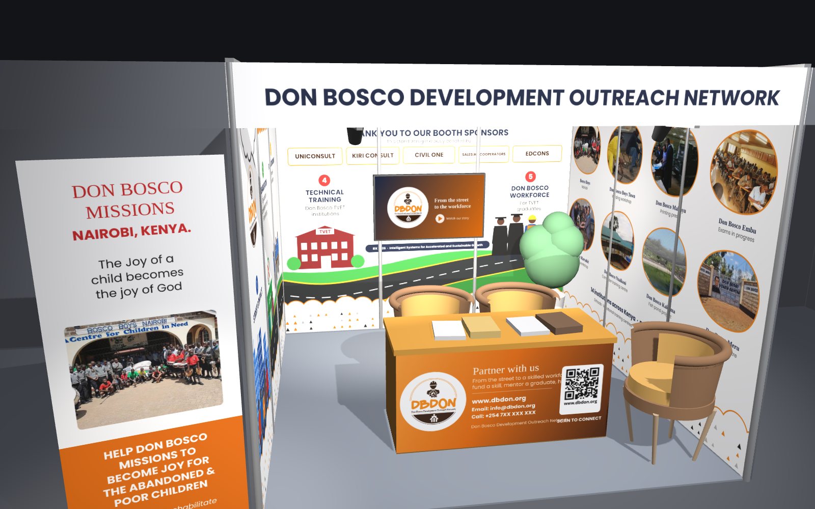 2026 stand · our institutions wall